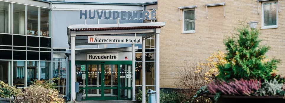 Huvudentré till ett tegelhus