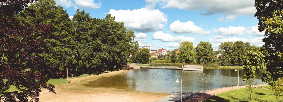 Översikt över stranden i Boulogner.